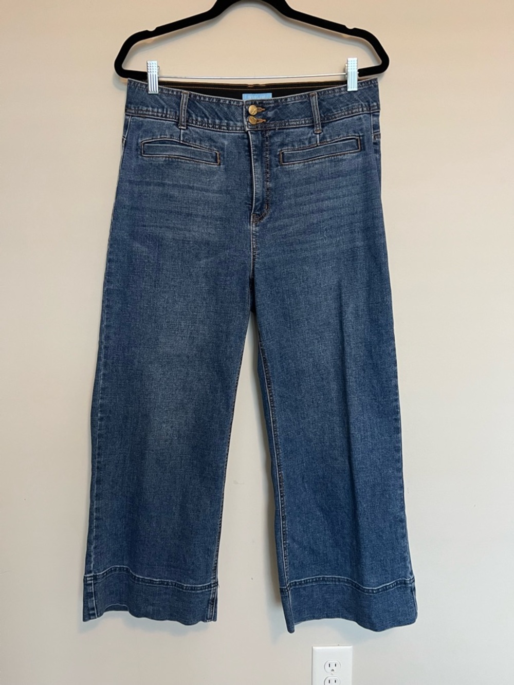 Draper James Women's High Rise Wide Leg Jeans Size 14 - Picture 6 of 10